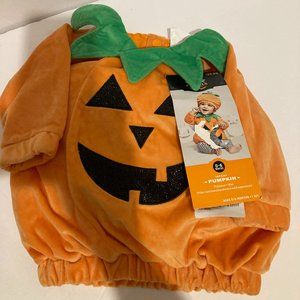 "HYDE and EEK" INFANT PUMPKIN PULLOVER COSTUME 0-6 MONTHS NWT